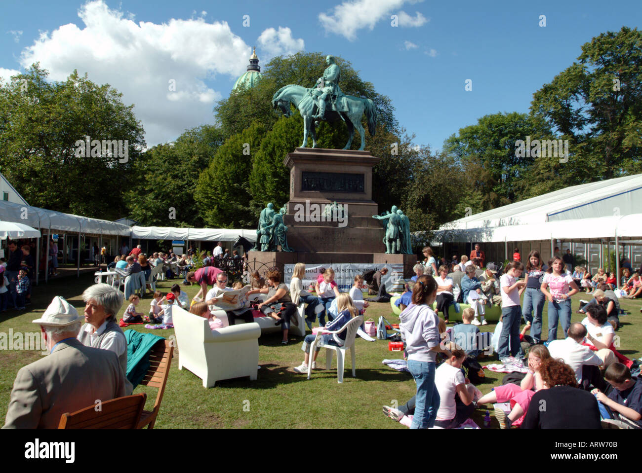 Festival del libro di Edimburgo in Scozia Foto Stock