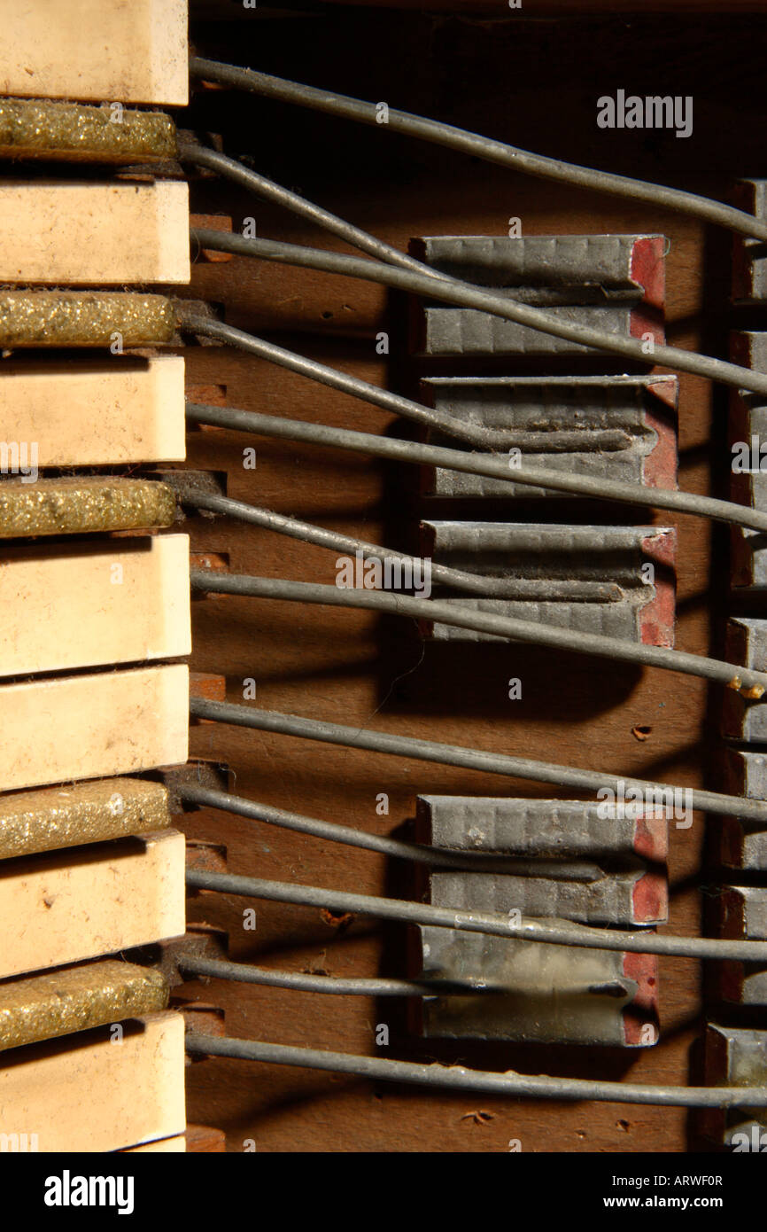 Fisarmonica meccanismo tastiera astratta. Foto Stock