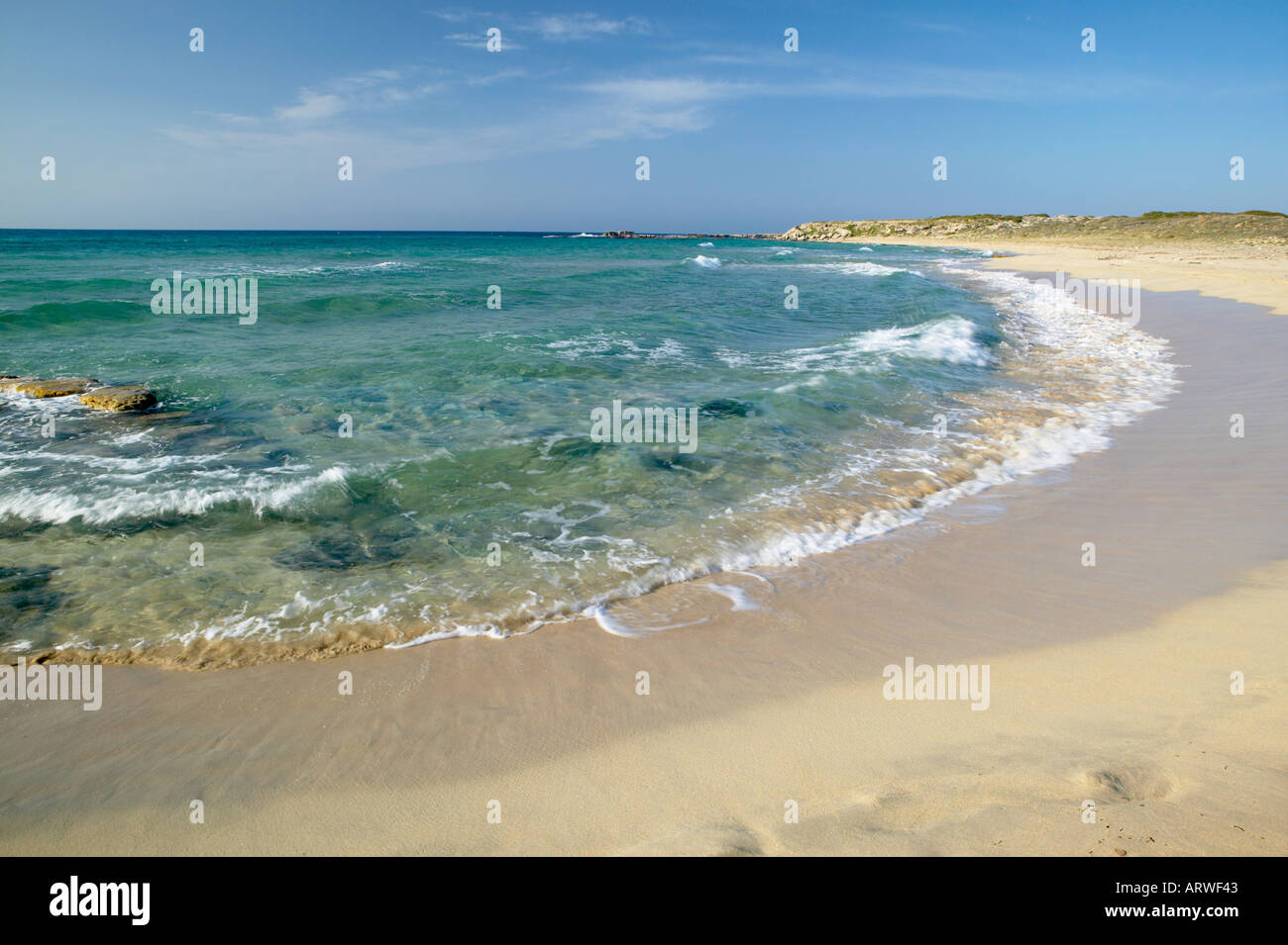 La parte settentrionale di Cipro, penisola di Karpaz, Ayios Philon Beach Foto Stock