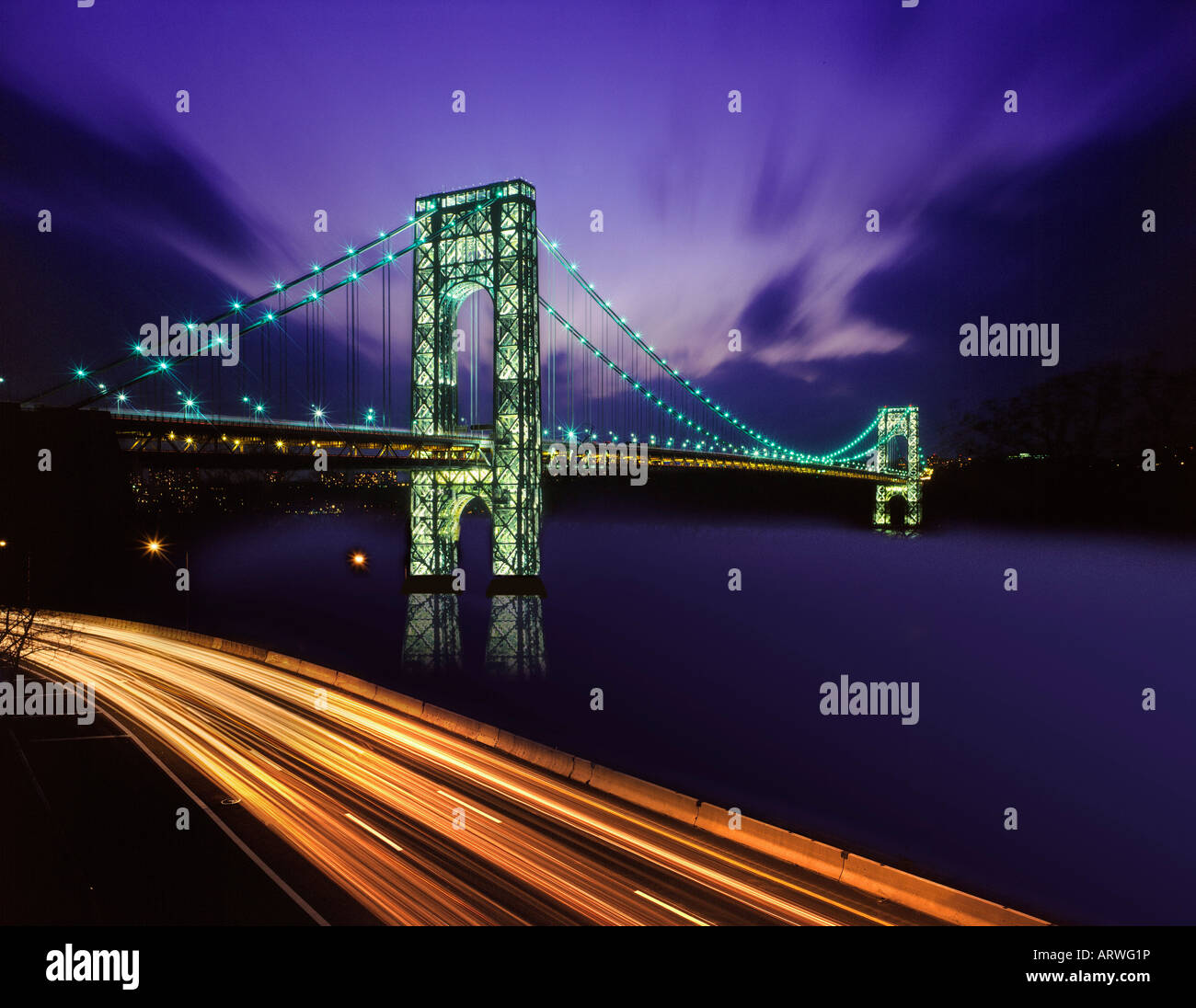 George Washington Bridge, NYC Foto Stock