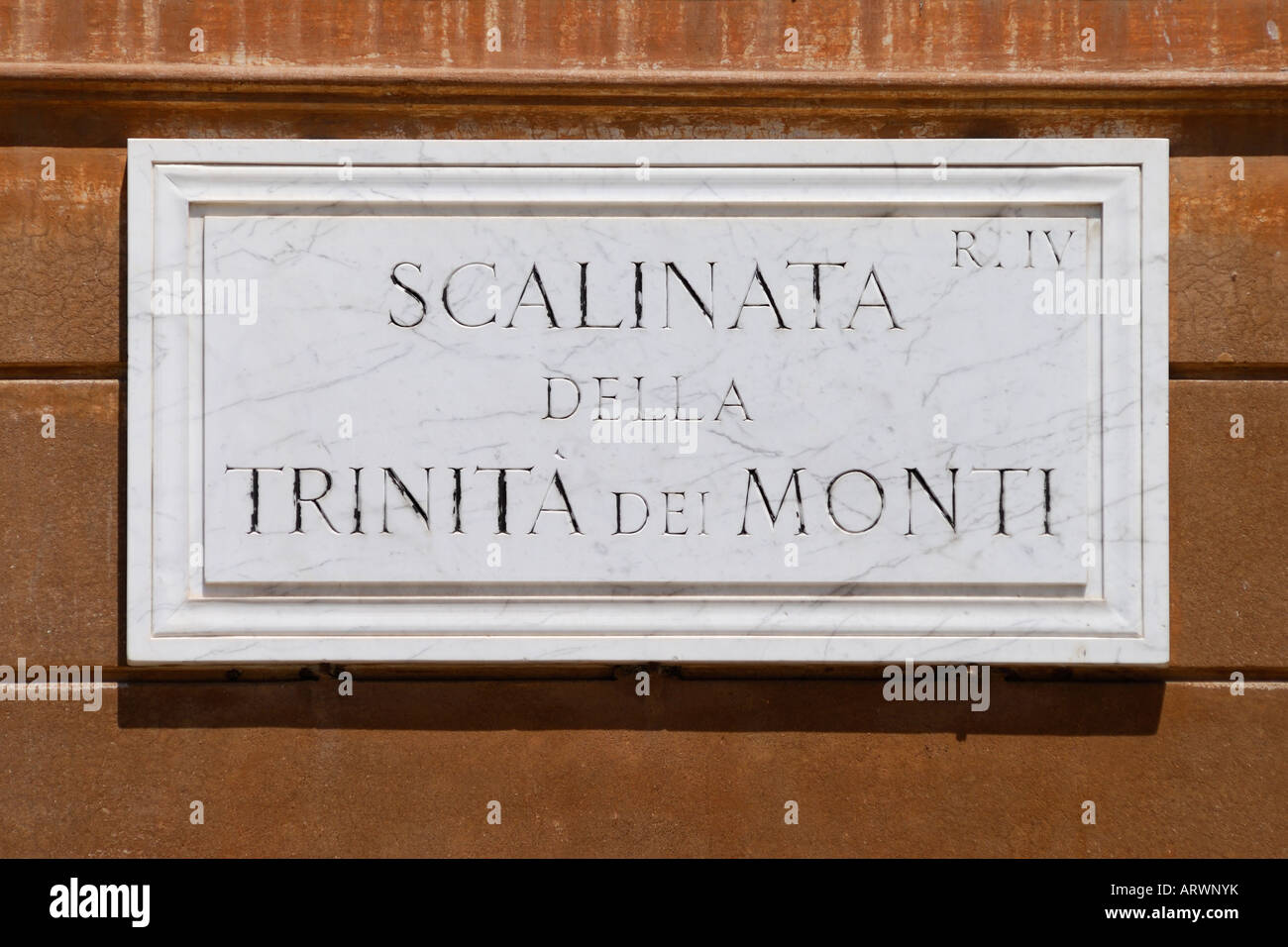 Roma Italia la scalinata della Trinita dei Monti segno Foto Stock