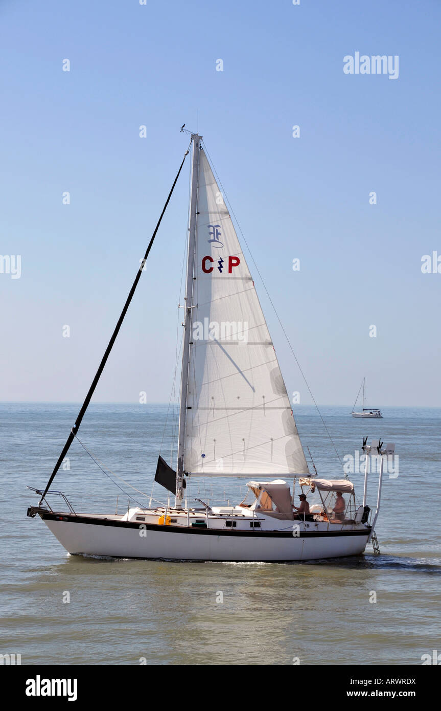 Barca a vela sul Golfo del Messico off Bonita Beach Florida Foto Stock