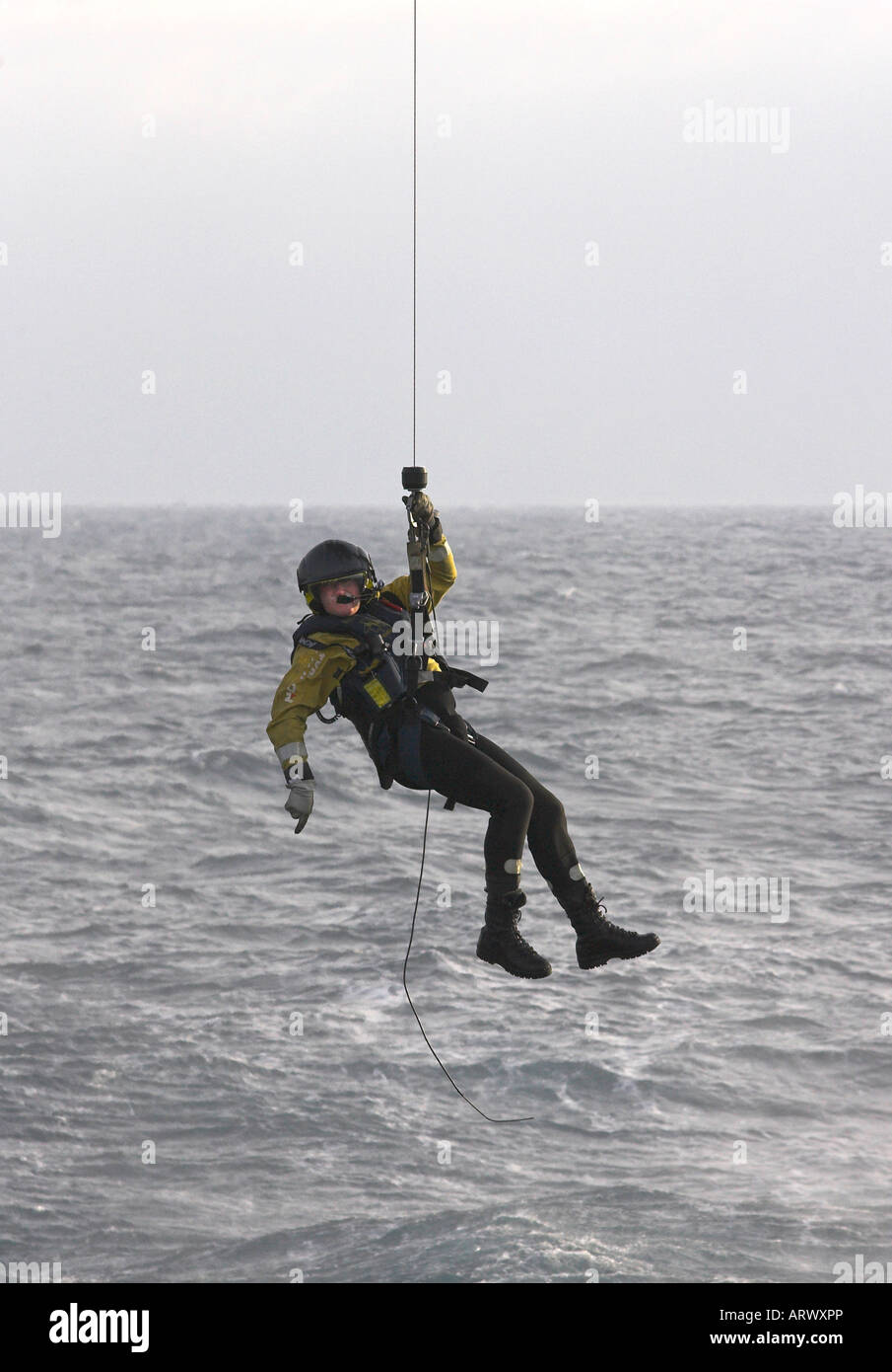 Bond air sea rescue pratica sul sondaggio imbarcazione Sea Profiler Foto Stock