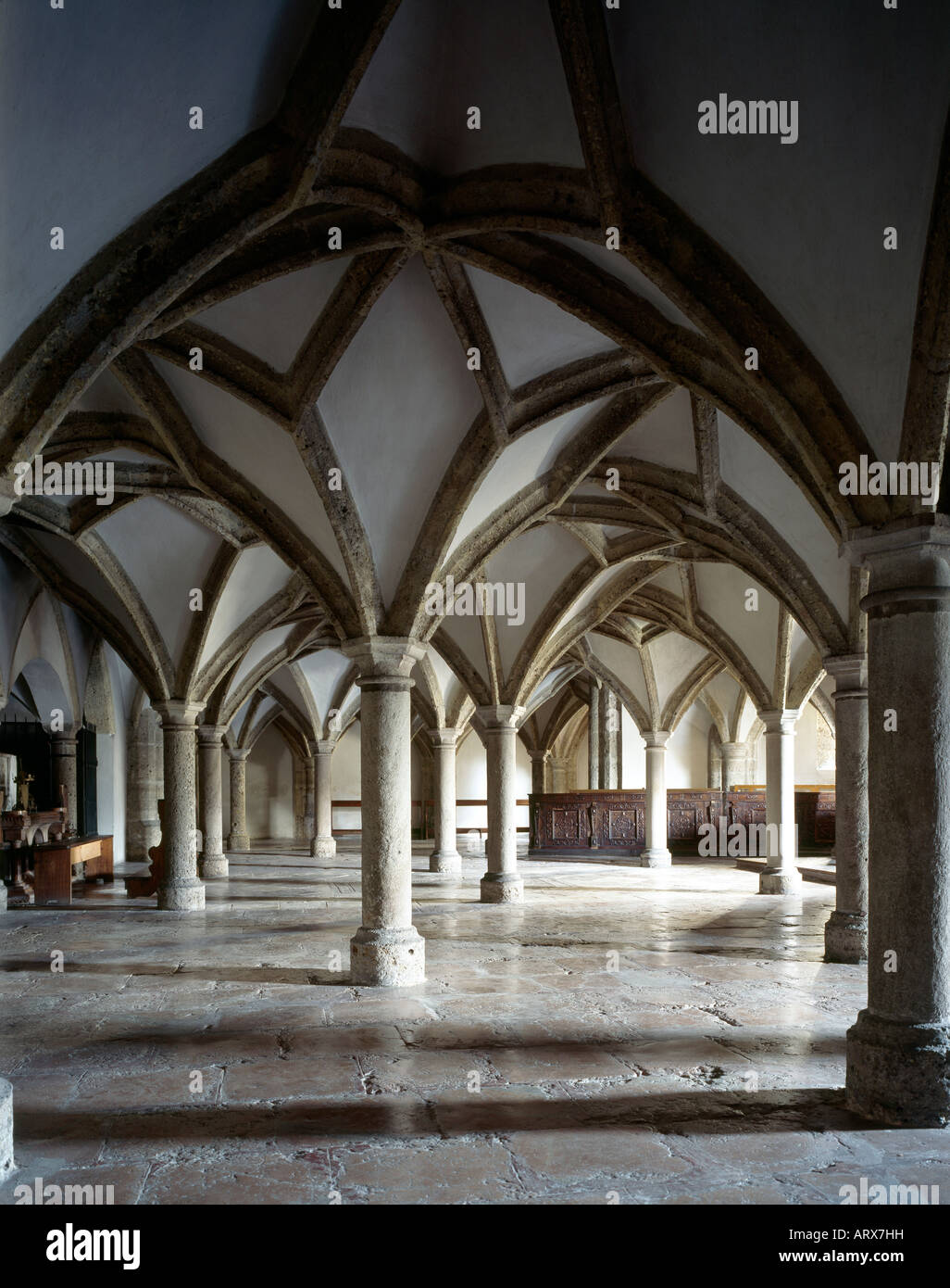 Salisburgo, Nonnbergkloster, Gotische Krypta Foto Stock