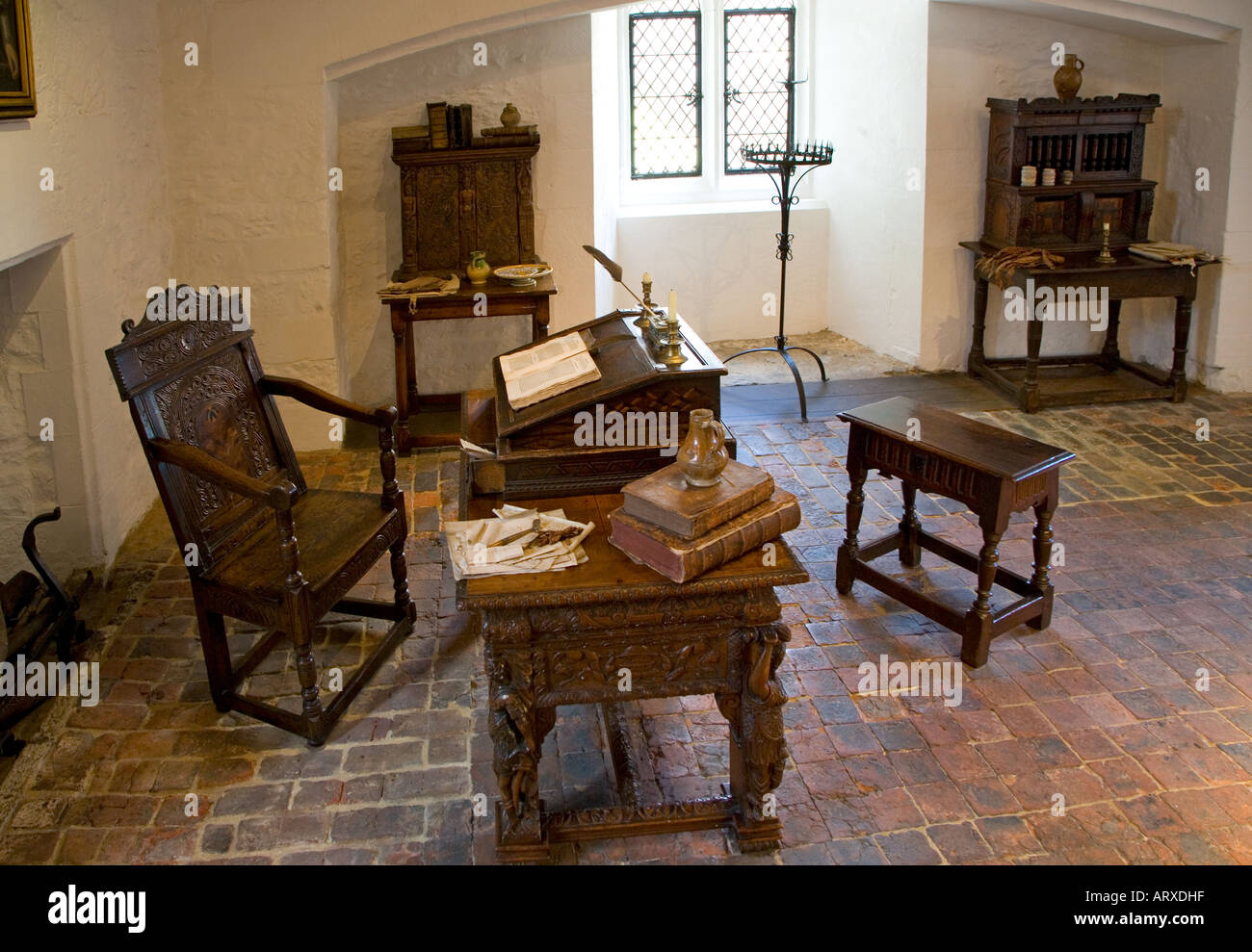 Sir Walter Ralieghs cella alla Tower of London REGNO UNITO Foto Stock