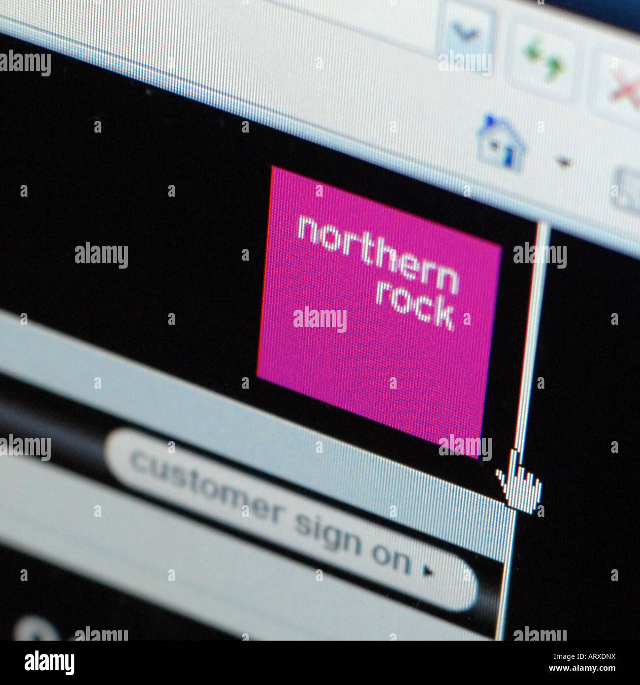 La Northern Rock sito web Banche Foto Stock