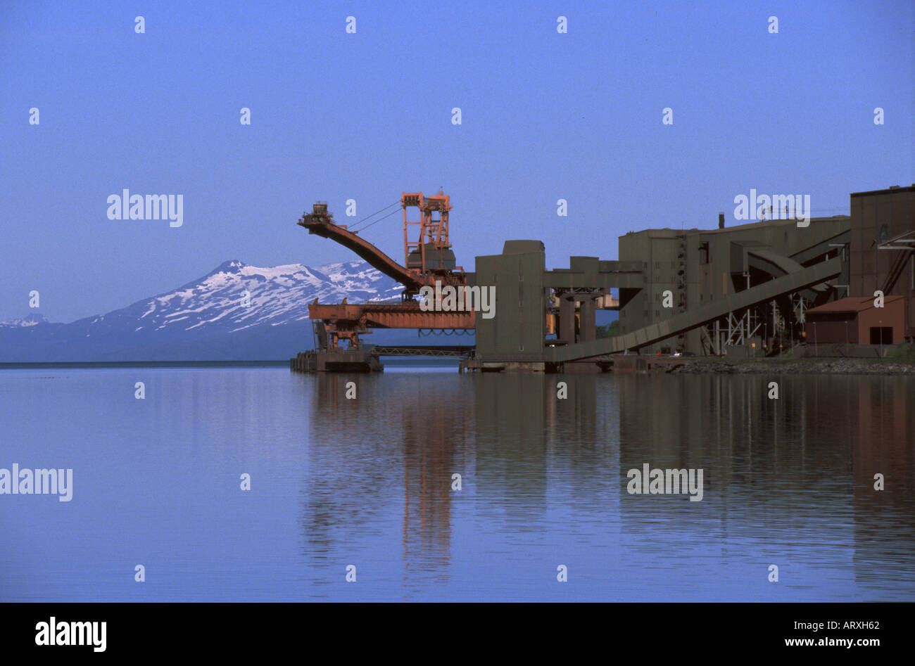 LKAB di minerale di ferro impianto di trasbordo di Narvik Norvegia Foto Stock
