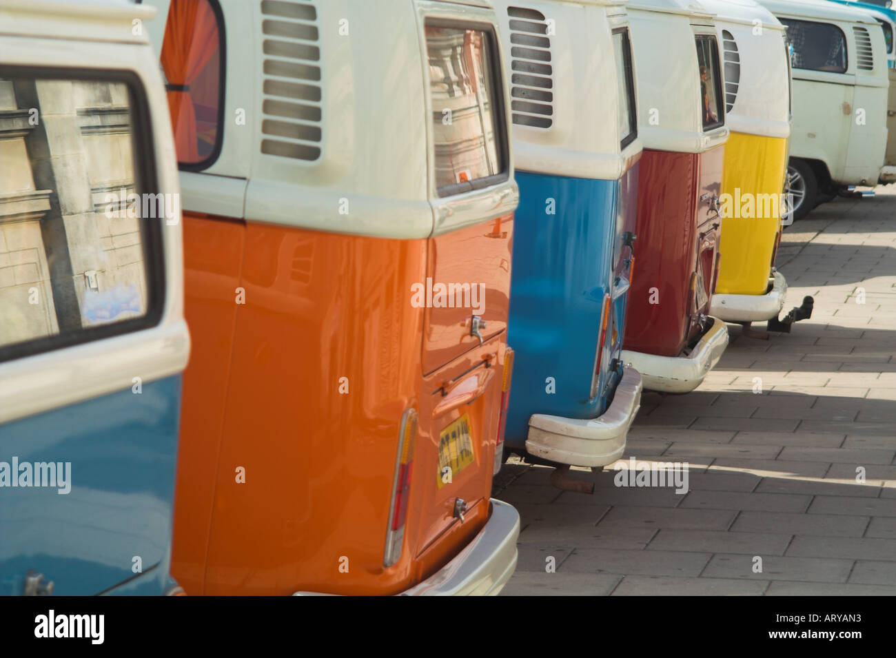 La linea della Volkswagen vw camper Foto Stock