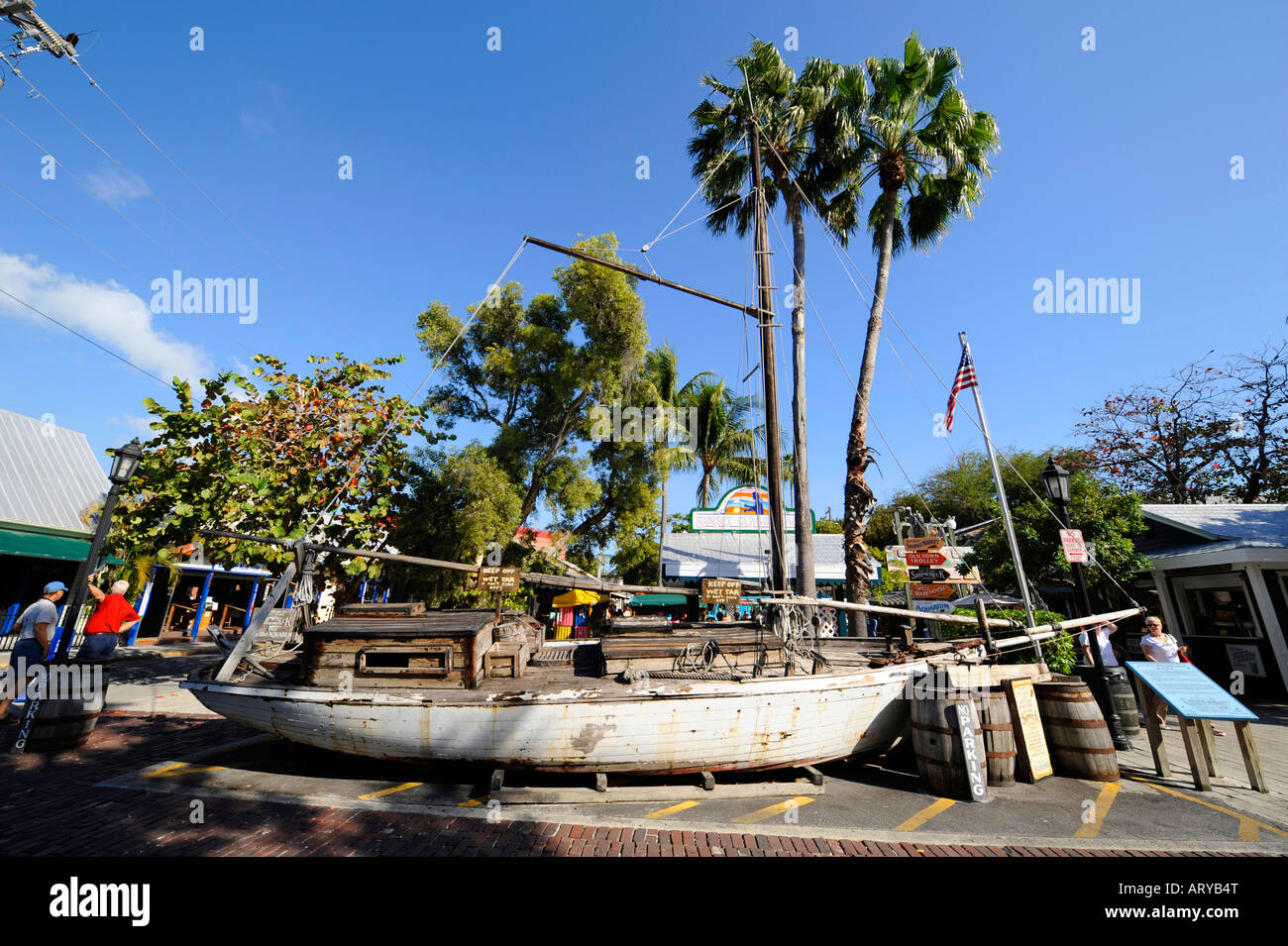Vecchio naufragio di un simbolo a Key West Florida Foto Stock