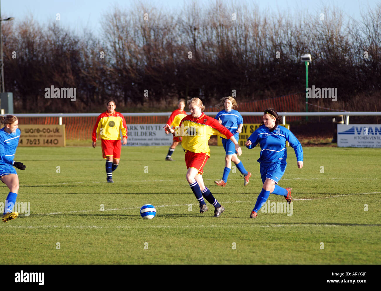Calcio femminile a livello di club, Leamington Spa, England, Regno Unito Foto Stock