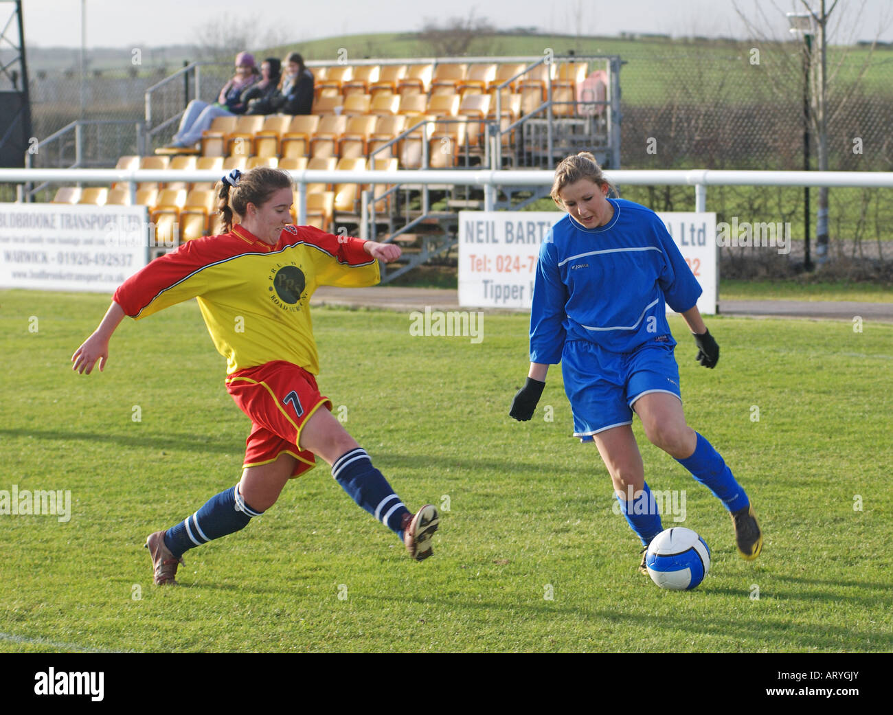 Calcio femminile a livello di club, Leamington Spa, England, Regno Unito Foto Stock