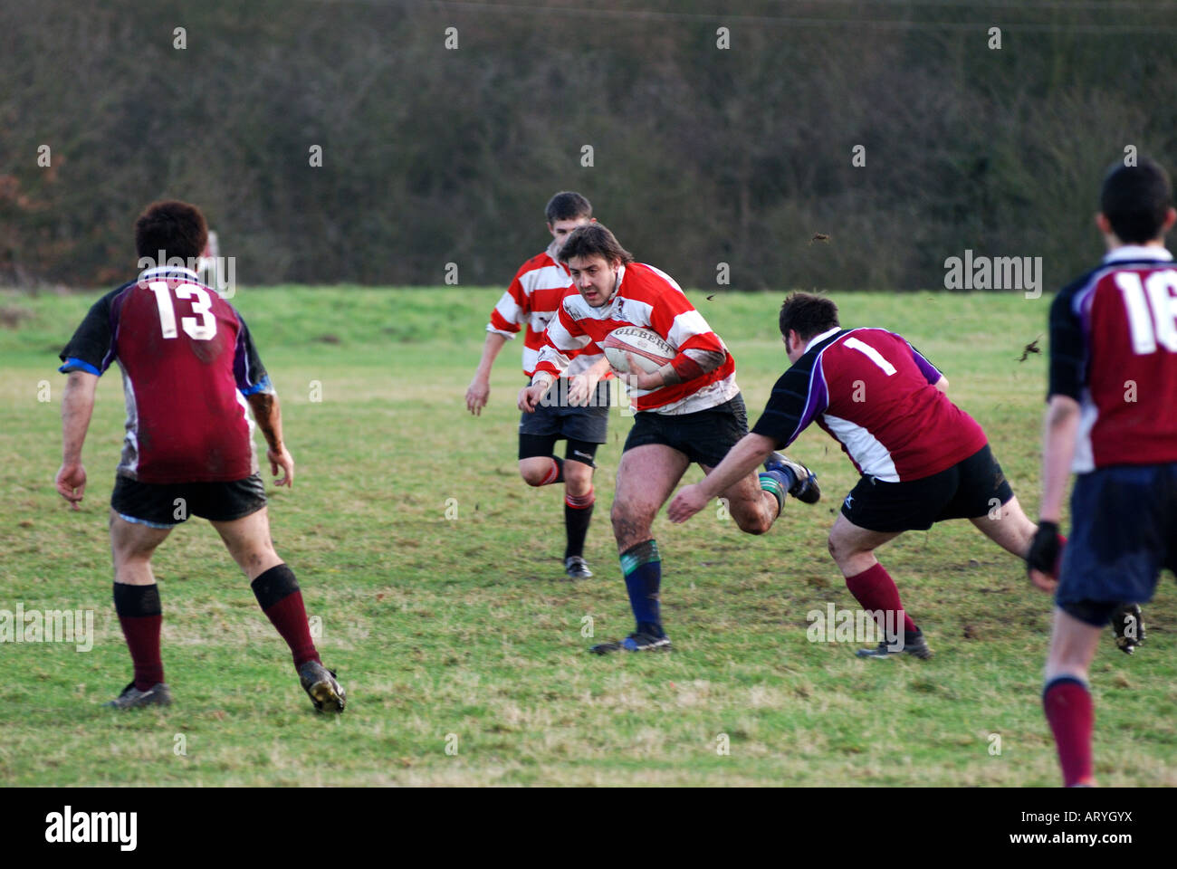 Il Rugby a livello di club, Warwick, Warwickshire, Inghilterra, Regno Unito Foto Stock