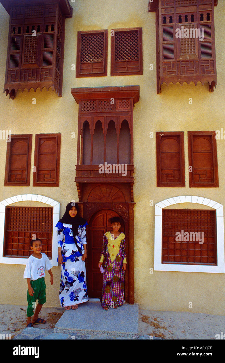 Dubai EMIRATI ARABI parco di Mushrif Arabian House International Village Foto Stock