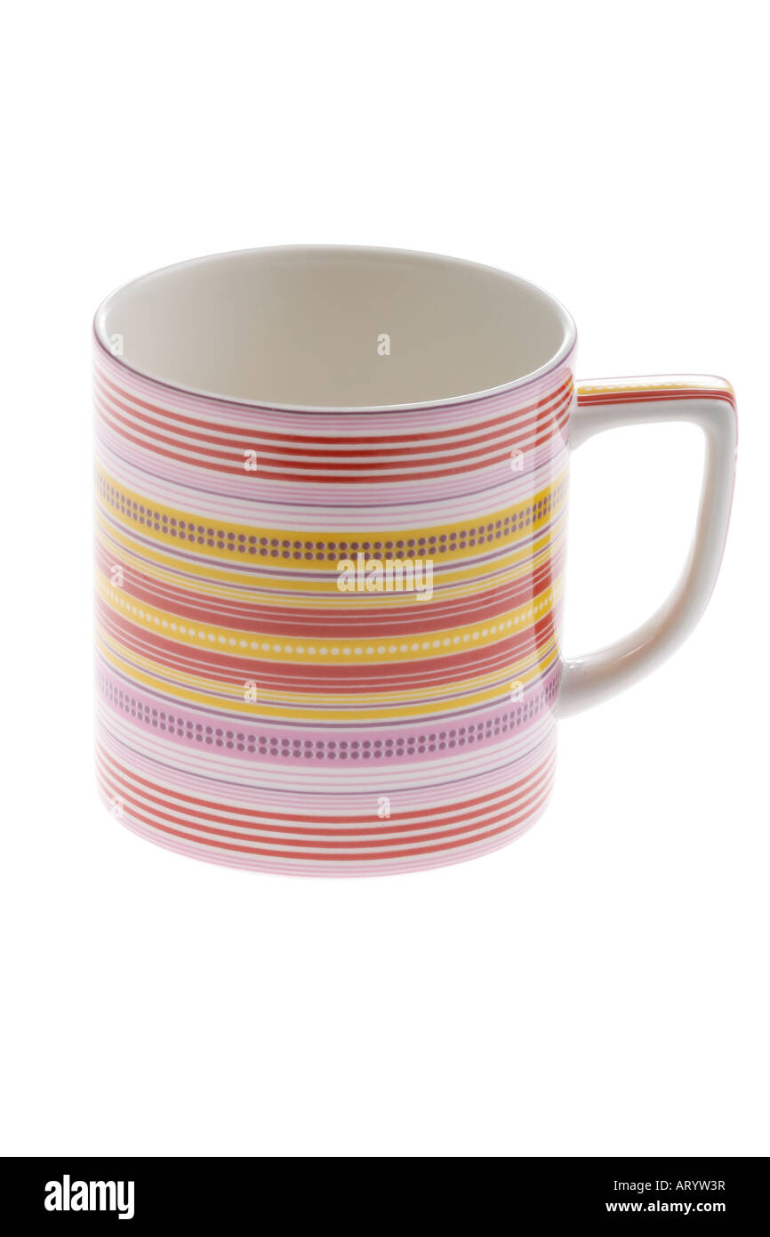 Stripey mug Foto Stock