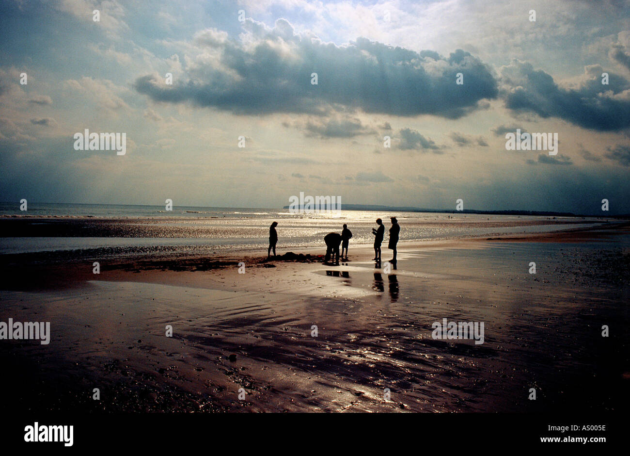 Morecombe bay alla sera Lancashire ALAMYPRORANK Foto Stock