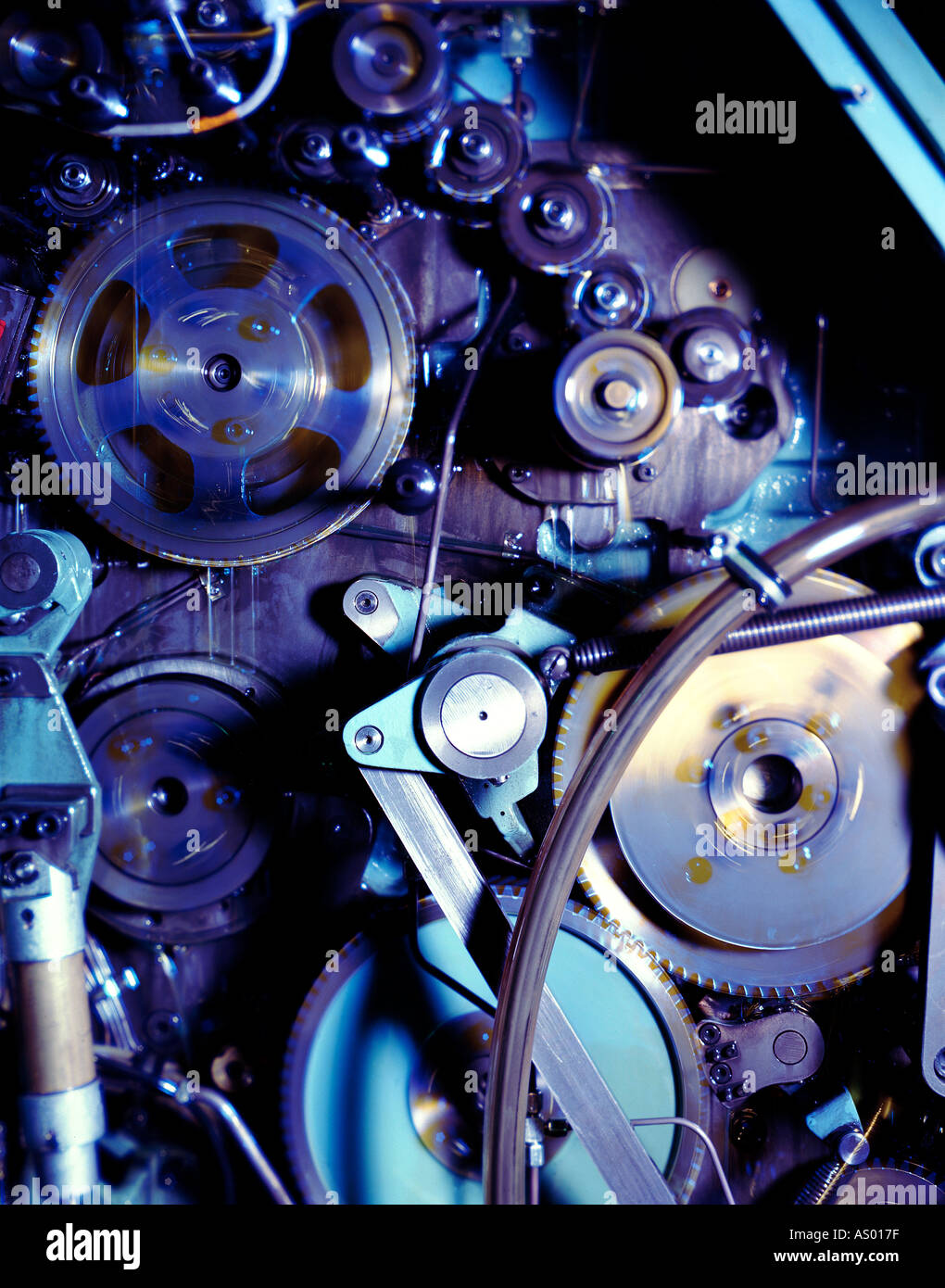 All'interno di una macchina per la stampa Foto Stock