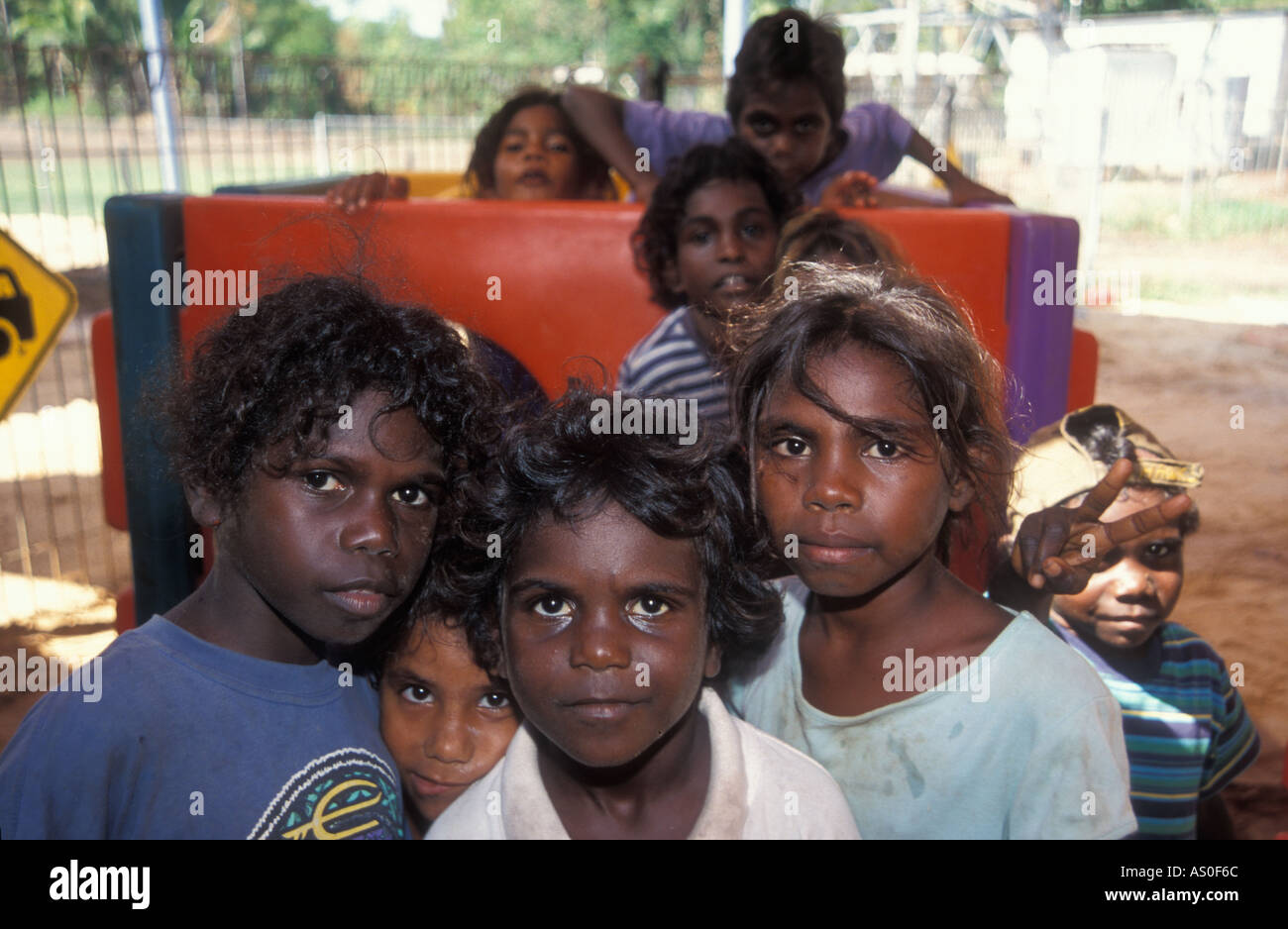 Scuola Materna Scuola comunità Nguiu Bathurst Isole Tiwi Foto Stock