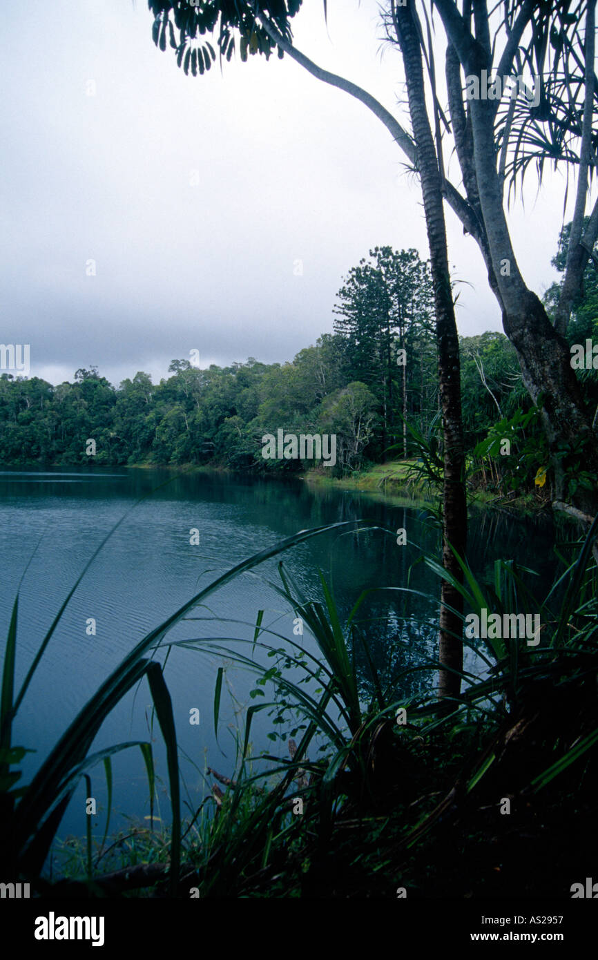 Lago Eacham gli alpeggi Queensland Australia Foto Stock