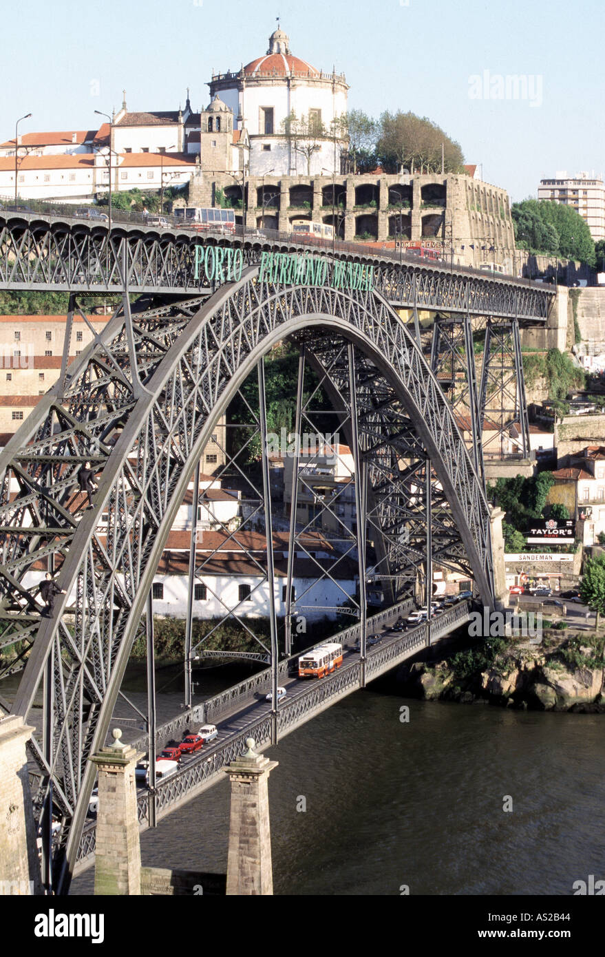 Porto, Brücke über den Duoro, Konstrukteur: Gustave Eiffel Foto Stock