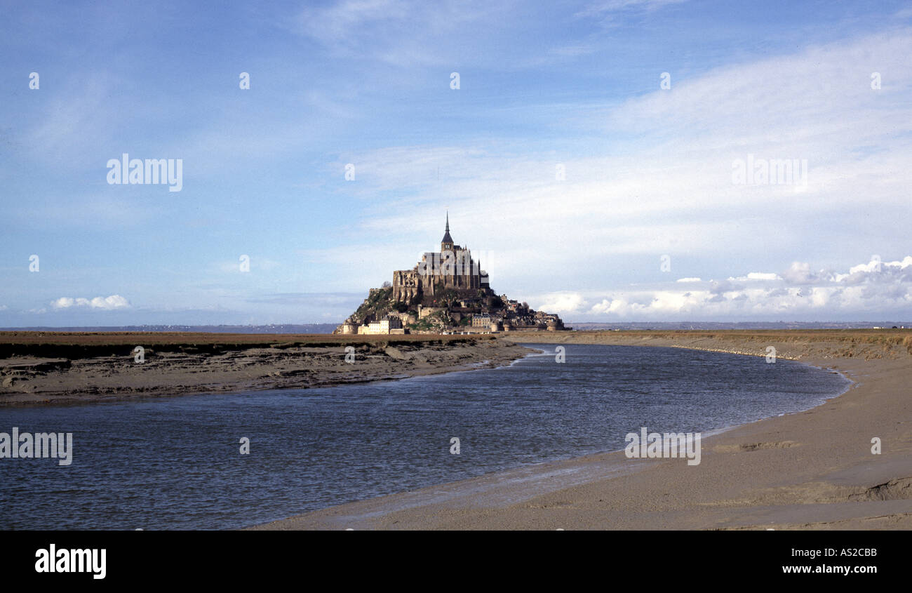 Mont-Saint-Michel, Kloster, Blick von Süden Foto Stock
