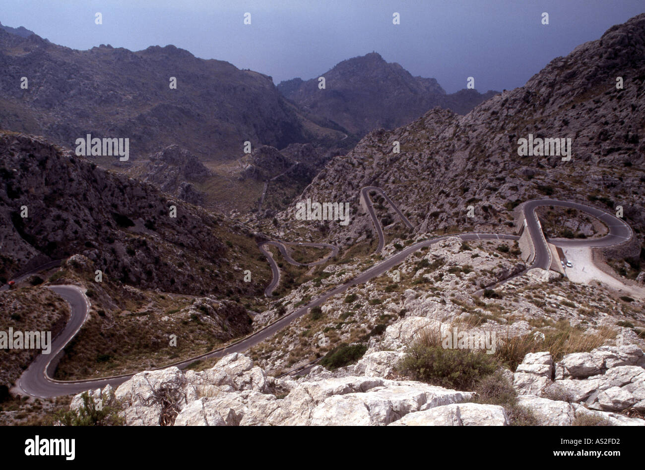 Sa Calobra, Kurvenstrasse, Foto Stock