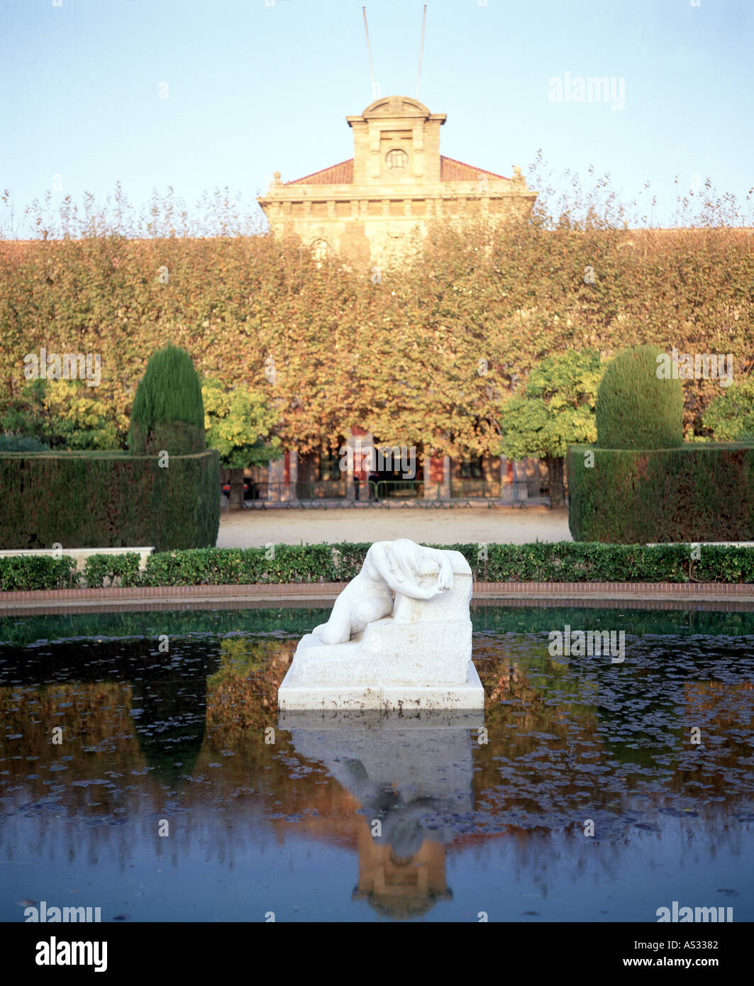 Barcellona, Parque de la Ciutadella, 'Skulptur 'Desconsol'', Josep Llimona, 1907' Foto Stock