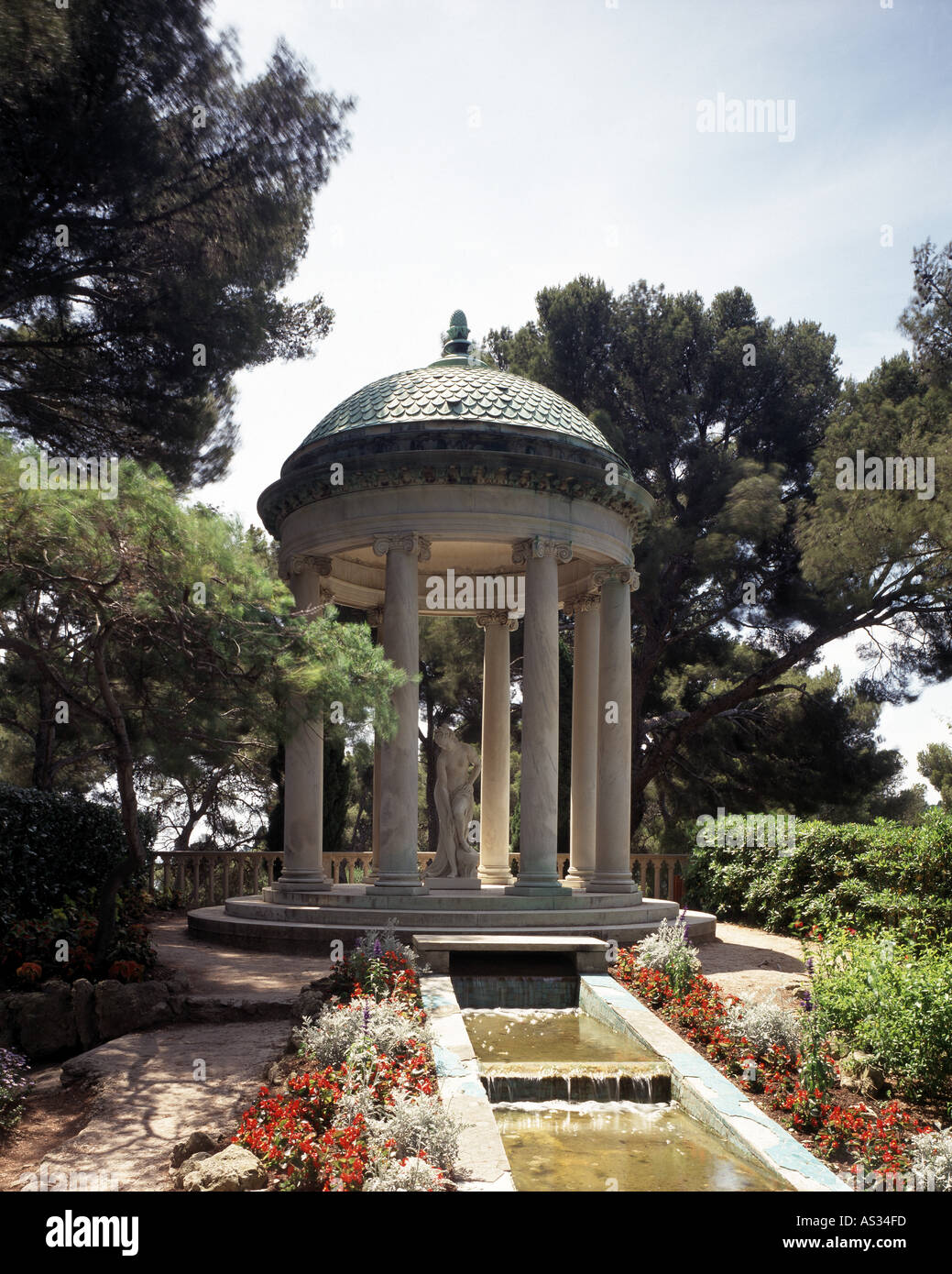 Cap Ferrat, Villa Ephrussi de Rothschild, Ansicht der Gartenanlage, Pavillon Foto Stock