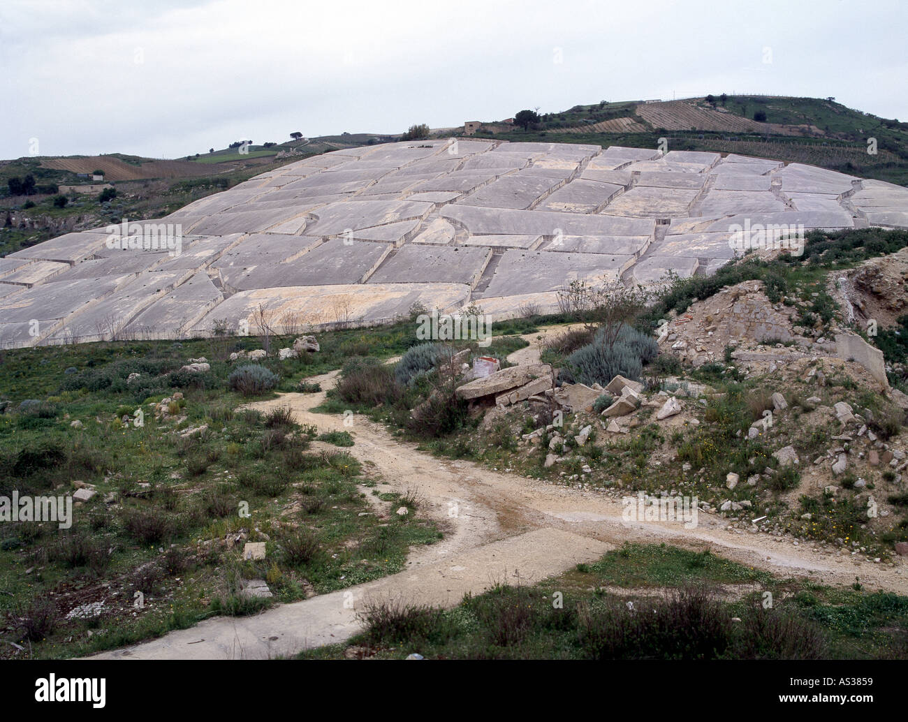 Gibellina, Gedenkstätte un das Erdbeben von 1968, Alberto Burri Foto Stock