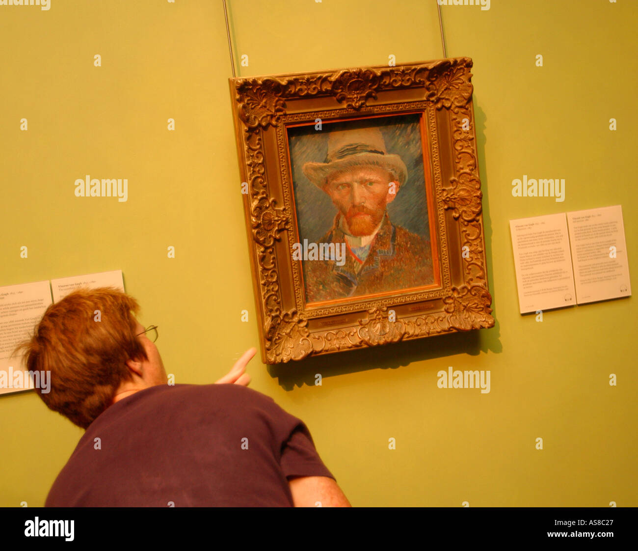 Amsterdam Olanda autoritratto di Van Gogh nel Museo Rijks Foto Stock