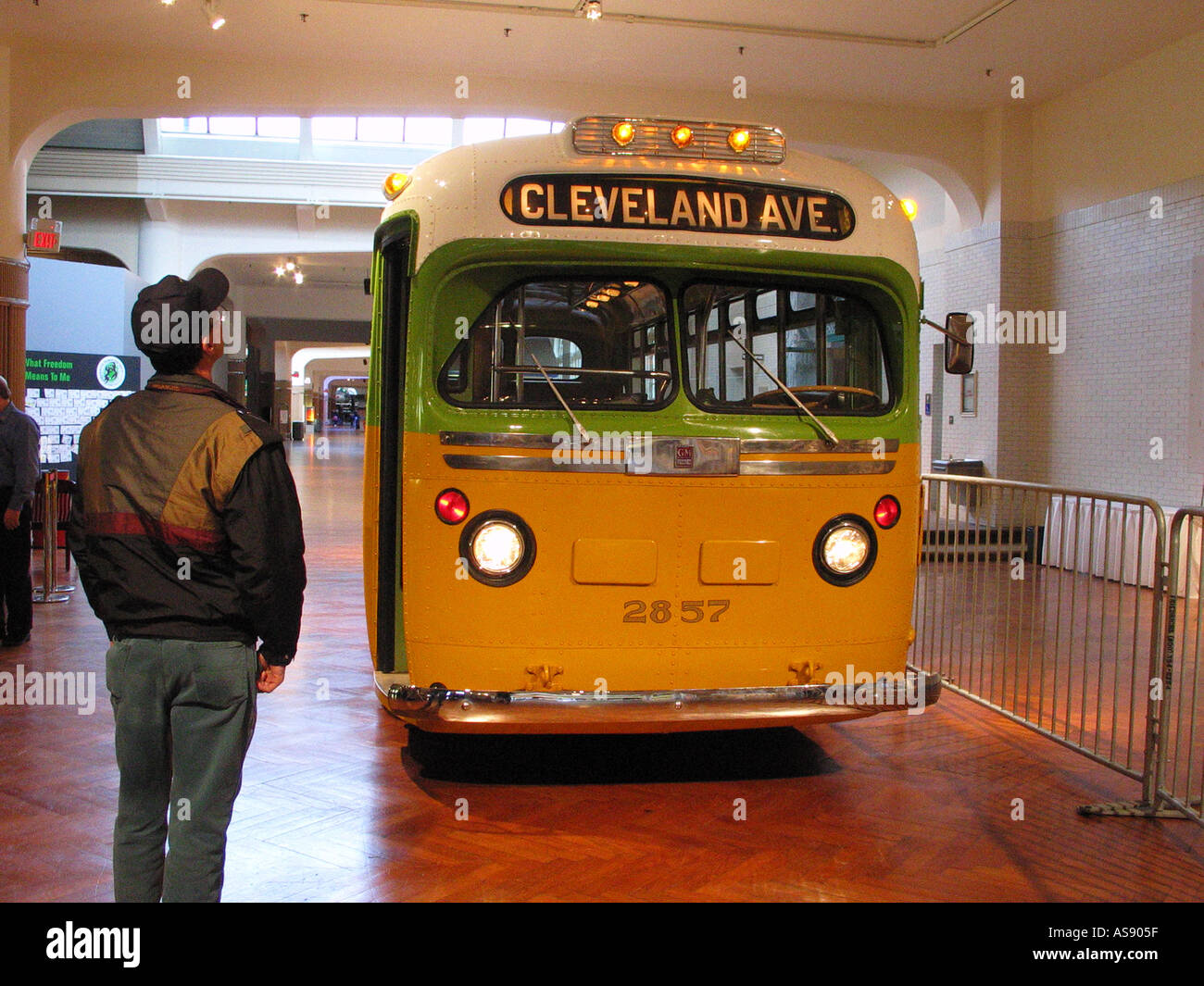 Bus dove Rosa Parks è stato arrestato in mostra presso il Museo Henry Ford Foto Stock