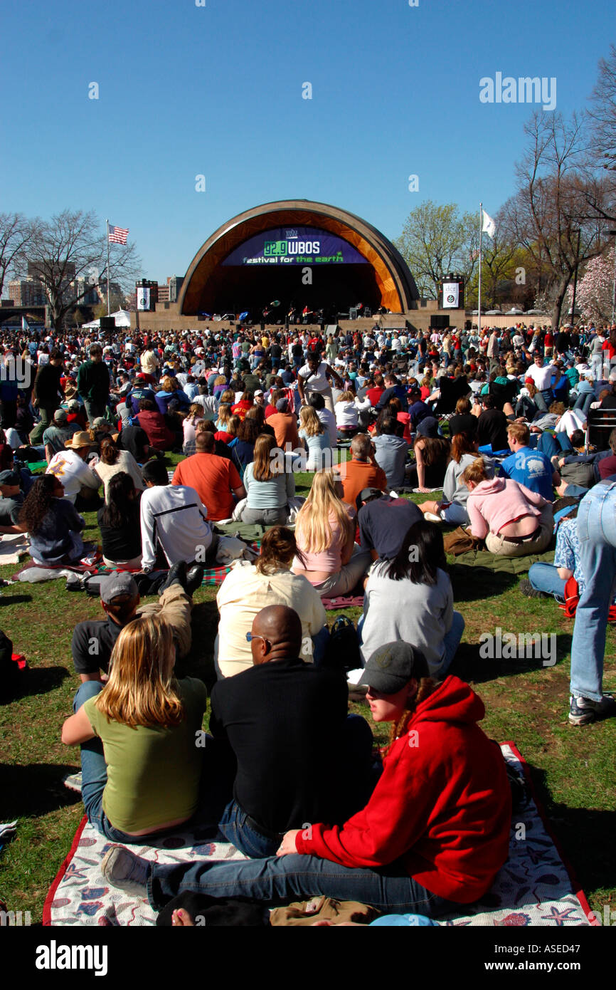 Concerto gratuito al guscio berlina Boston MA Foto Stock