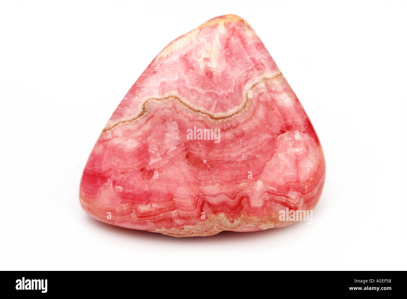 Rhodochrosite lisciata tumble campione minerale Foto Stock
