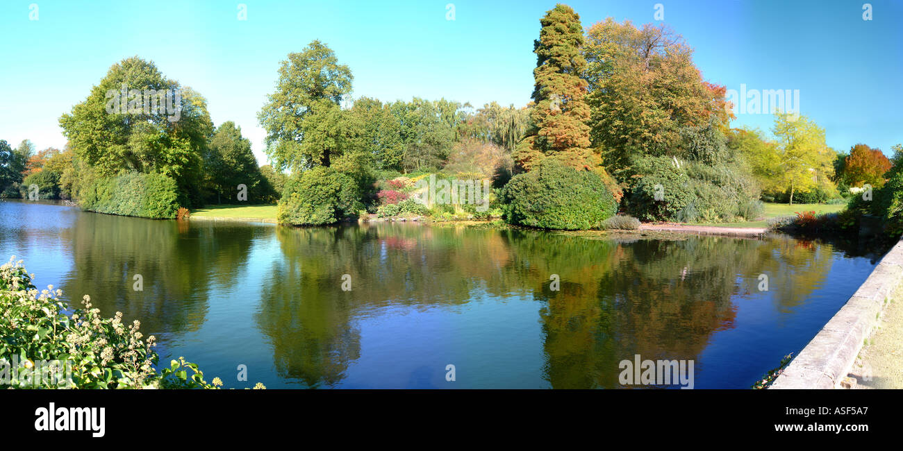 Il lago di Dunham Massey Hall Park Altrincham Cheshire WA14 4SJ Regno Unito Europa Foto Stock