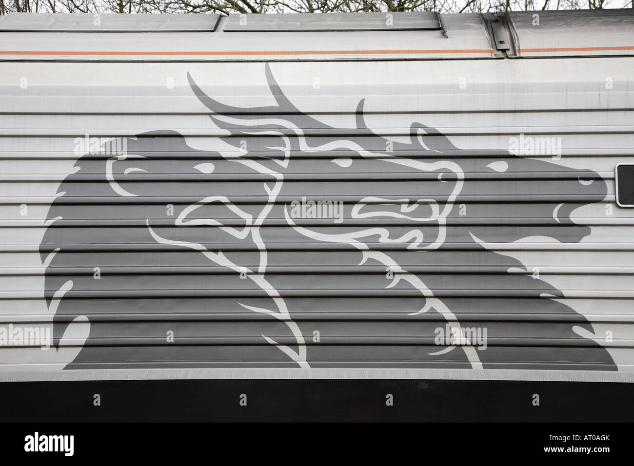 Logo EWS sulla Royal Diamond class 67 locomotiva diesel Foto Stock