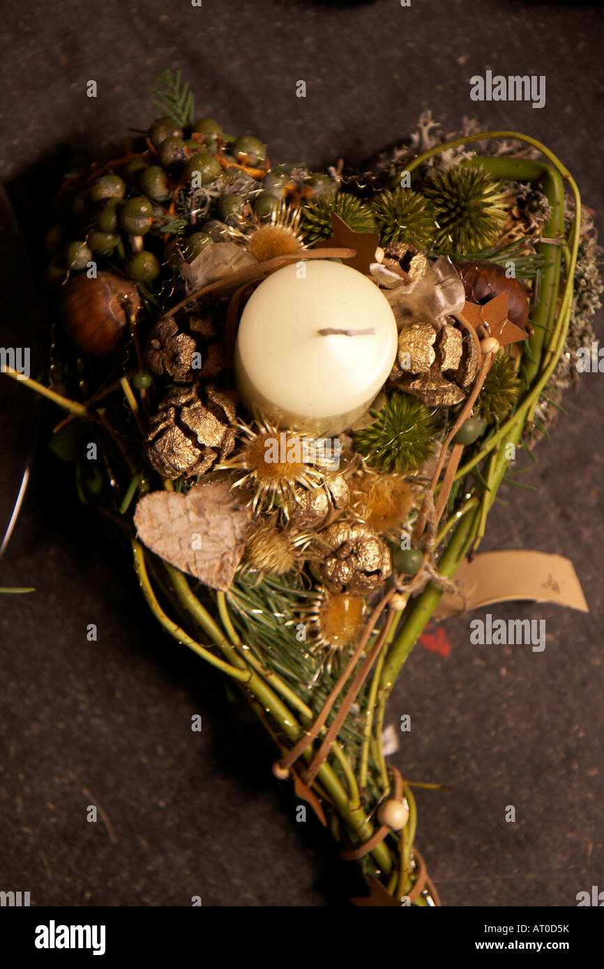 Avvento decorazione conformata come un cuore Foto Stock