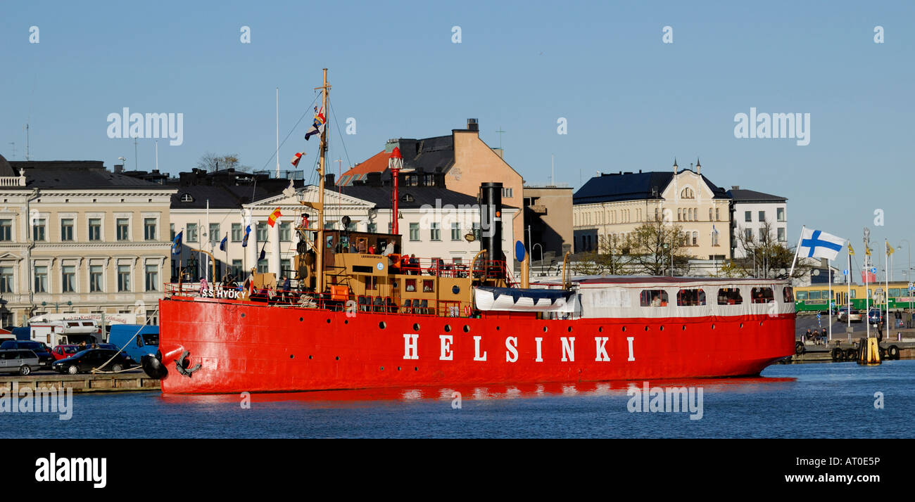 Il piroscafo Hyoky noto anche come Helsinki ormeggiato a Helsinki la piazza del mercato, Finlandia, Europa. Foto Stock