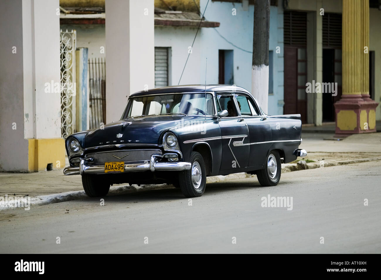 Vecchia Chevy americano (Chevrolet) siede parcheggiato in Moran (Cuba). Classic American cars sono visti in tutta Cuba. Foto Stock