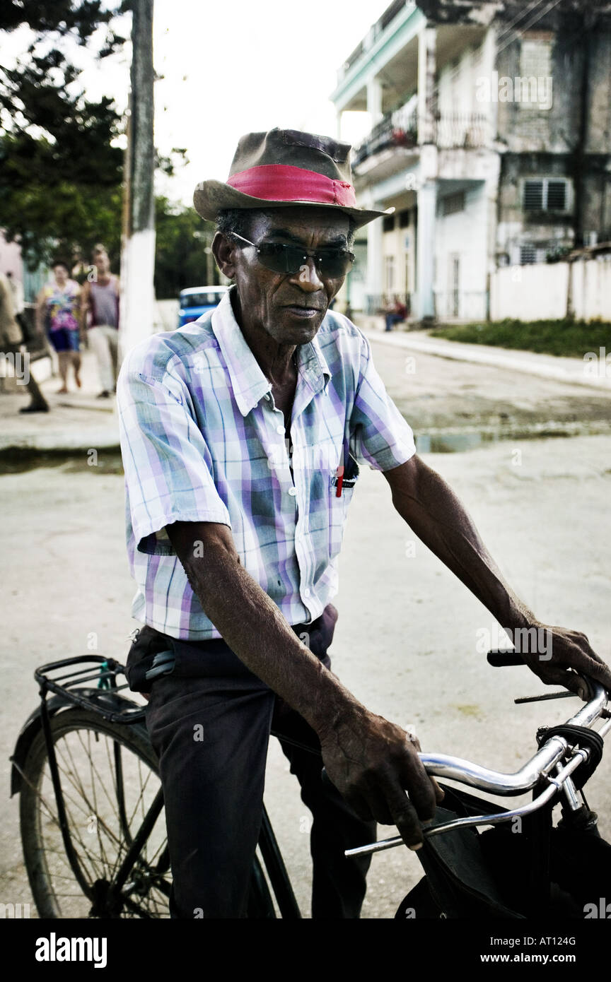 vecchio uomo cubano Foto Stock