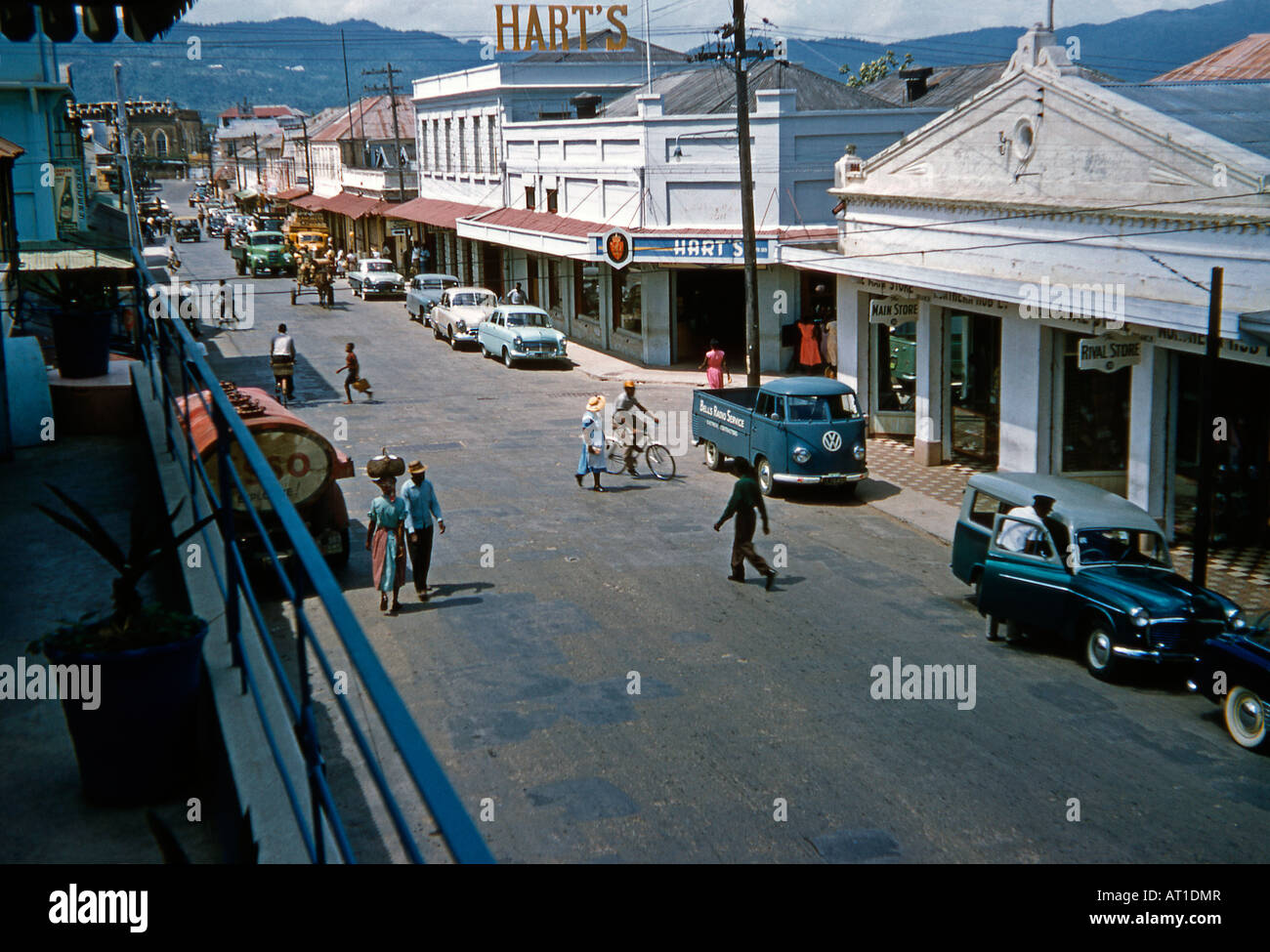 Il centro di Montego Bay, Giamaica, c. 1957 Foto Stock