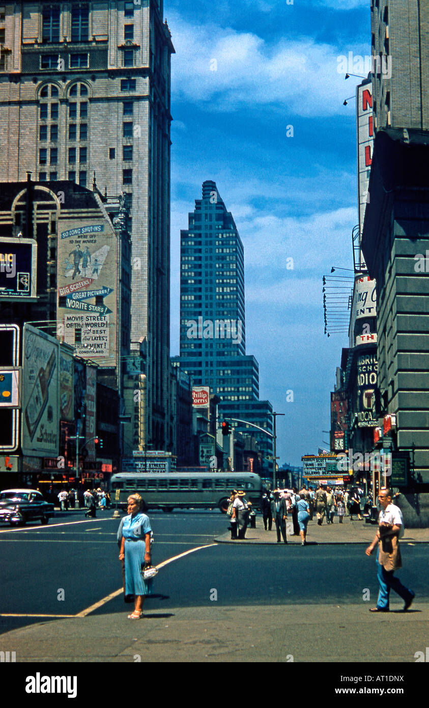 West 42th Street, New York, USA, 1956 Foto Stock