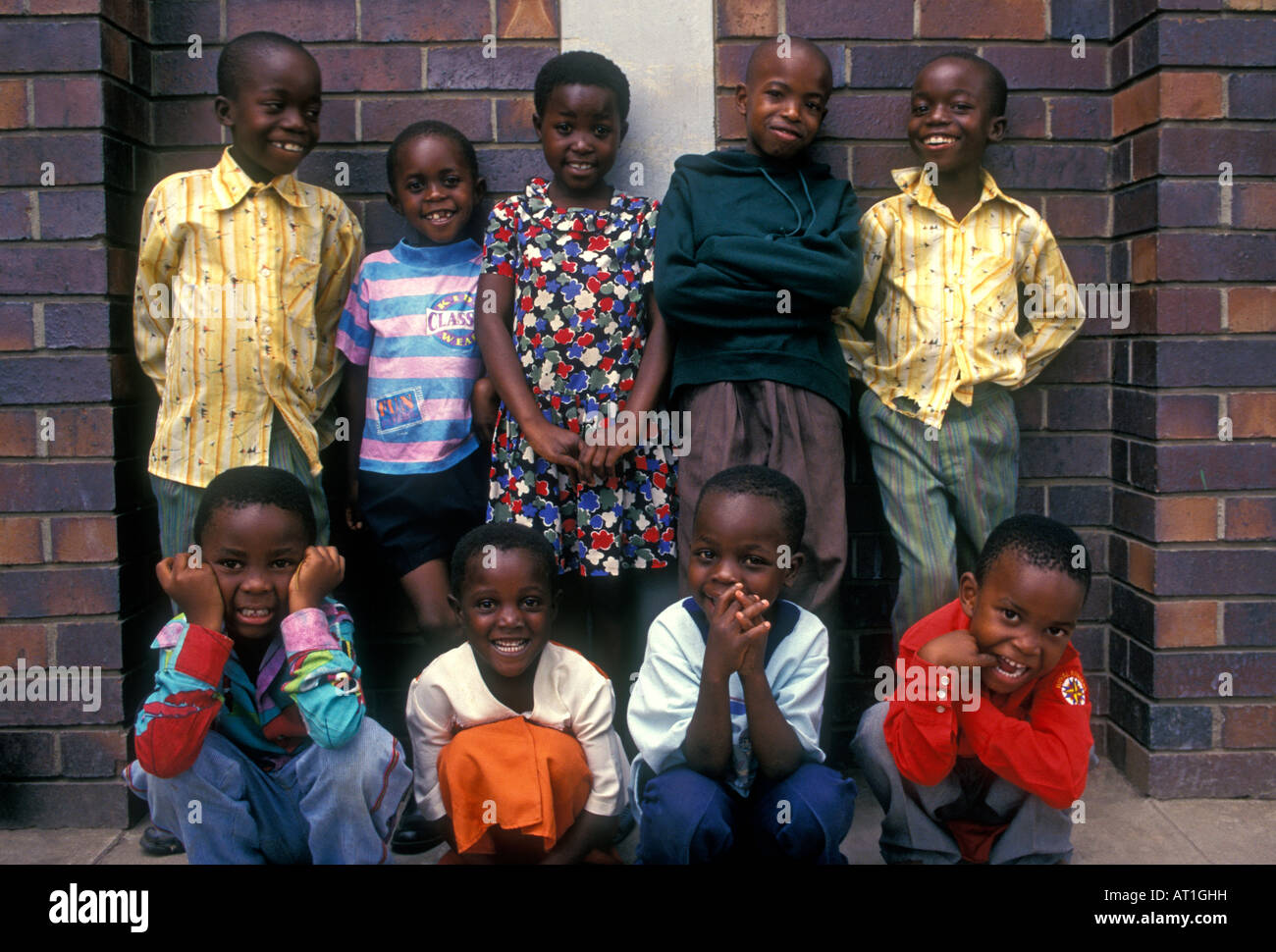 La popolazione dello Zimbabwe, i bambini dello Zimbabwe, boy, ragazzi, scolari, ragazza, ragazze, scolare e scolari, città di Harare, Harare, Provincia di Harare, Zimbabwe Foto Stock
