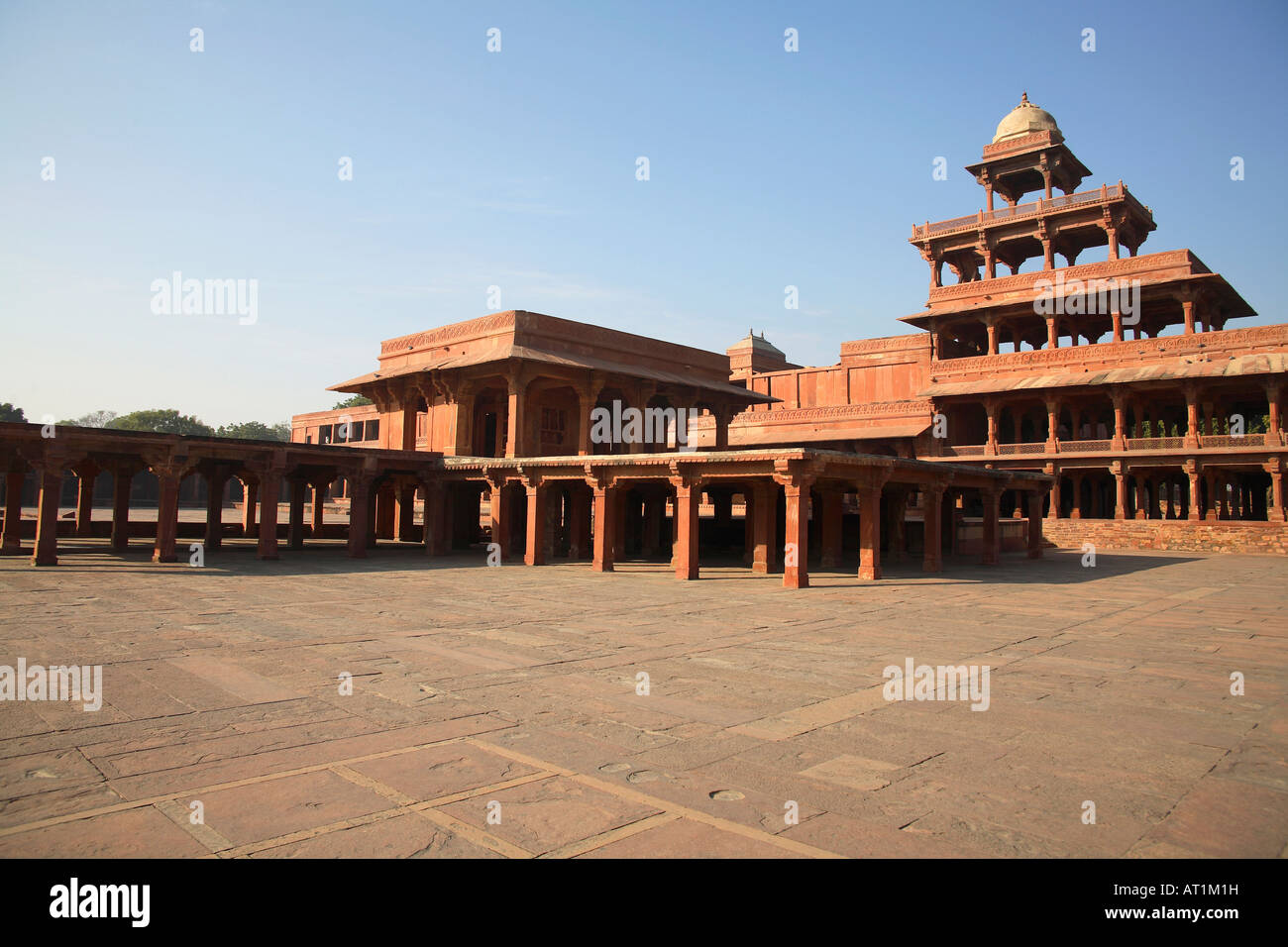 Fatehpur Sikri, fu la capitale politica indiana di impero Mughal sotto il reign del Akbar, dal 1571 fino al 1585 Foto Stock