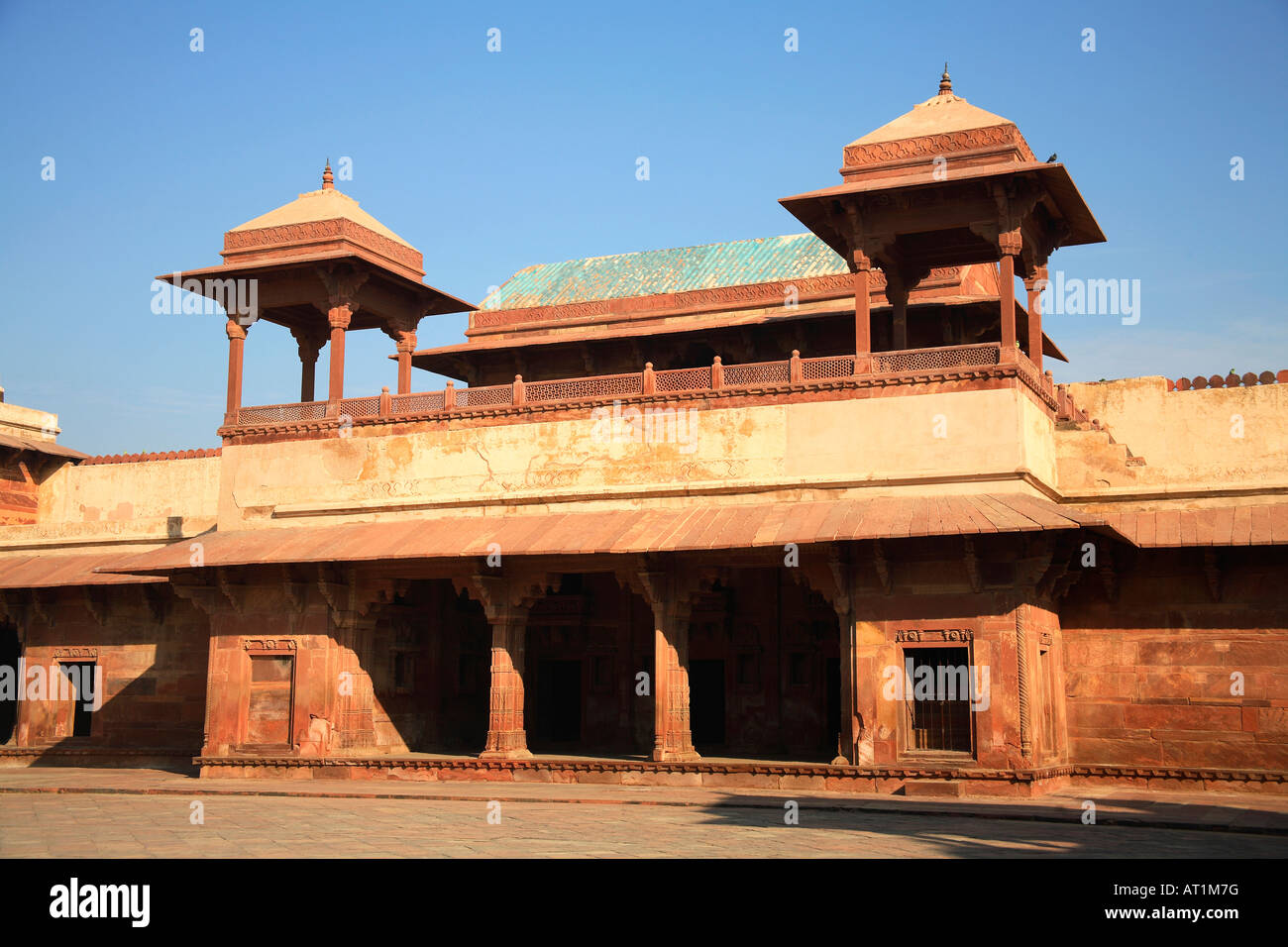 Estate Palazzo Diwan-e-Khas, Fatehpur Sikri, fu la capitale politica indiana di impero Mughal sotto il reign del Akbar, dal 1571 Foto Stock