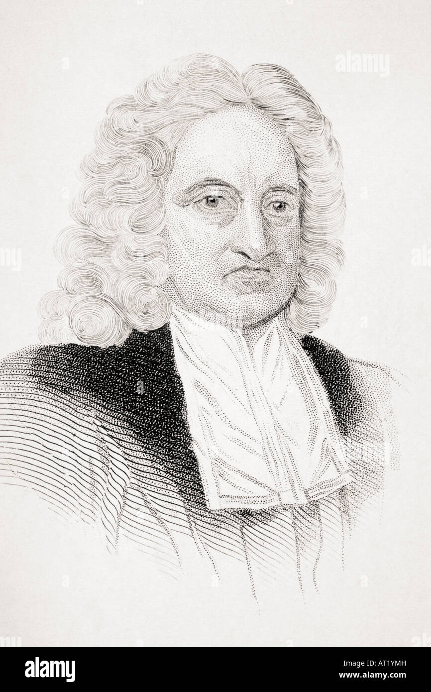 Edmund Halley, 1656 - 1742. Astronomo inglese, geofisico, matematico, meteorologo e fisico. Foto Stock