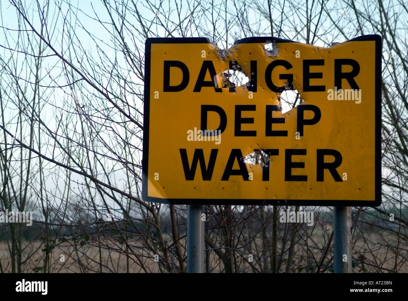 Segno condito con fucile a canna liscia Foto Stock