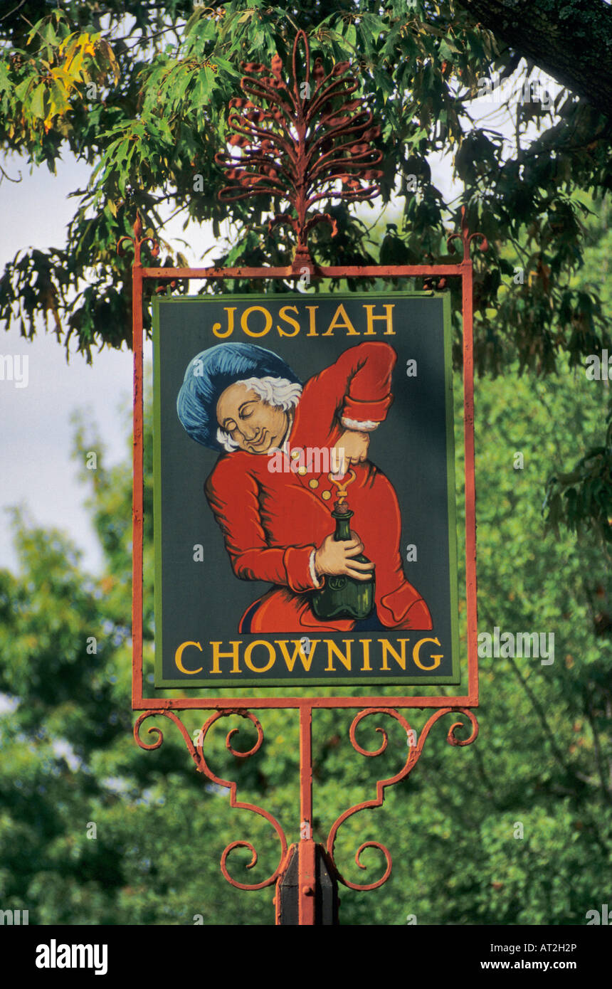 Shop segno Williamsburg Virginia STATI UNITI D'AMERICA Foto Stock