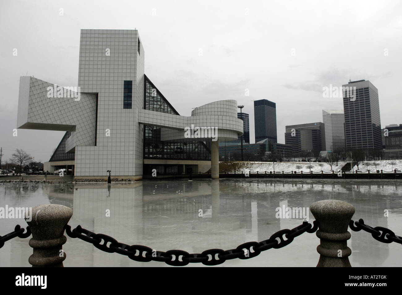 Rock and Roll Hall of Fame e il museo in Cleveland OH Foto Stock