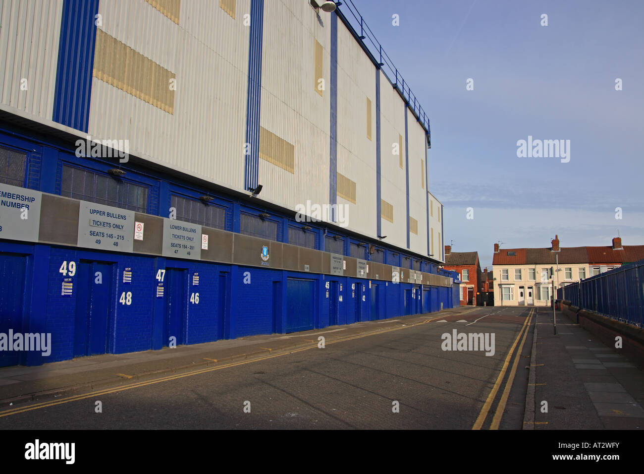 Goodison Park, casa di Everton Calcio Club Foto Stock