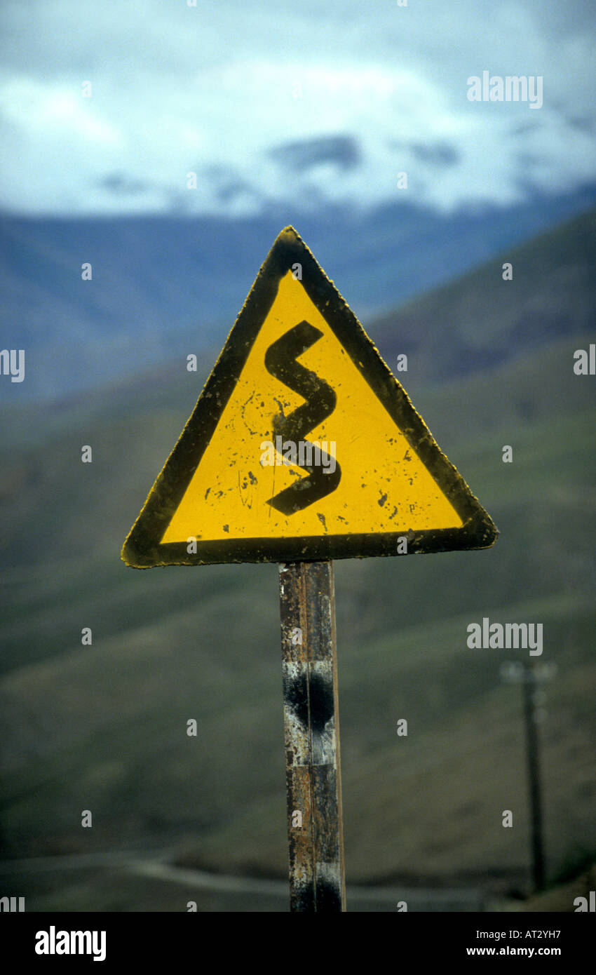 Divertente strada segno di avvertimento Foto Stock