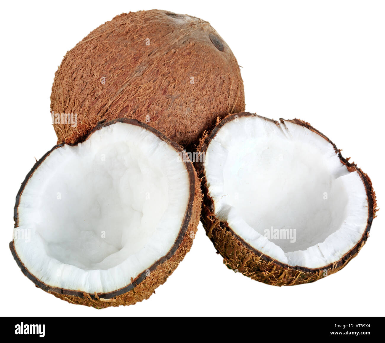 Noci di cocco TAGLIARE Foto Stock